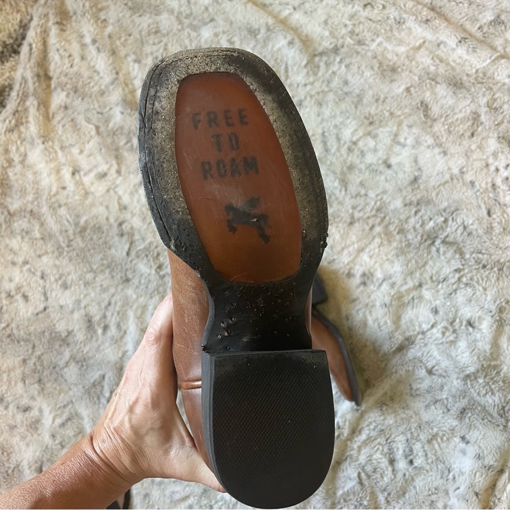 Free to Roam brown leather cowgirl boots 6.5 - Picture 2 of 8